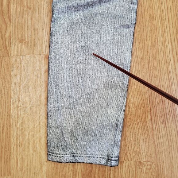 PAIGE Verdugo Ankle Silver Galaxy Metallic Jeans size 26 - Picture 16 of 16